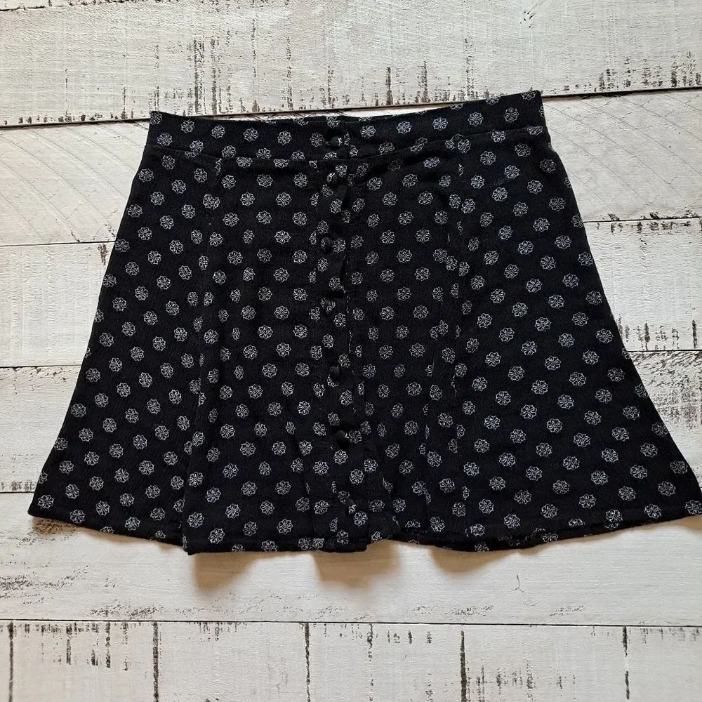 L.A. Hearts Button Front Miniskirt Black XSmall
